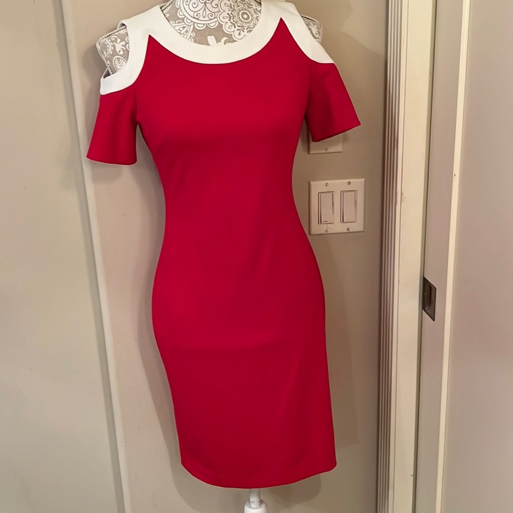 Beautiful cold shoulder fitted dress